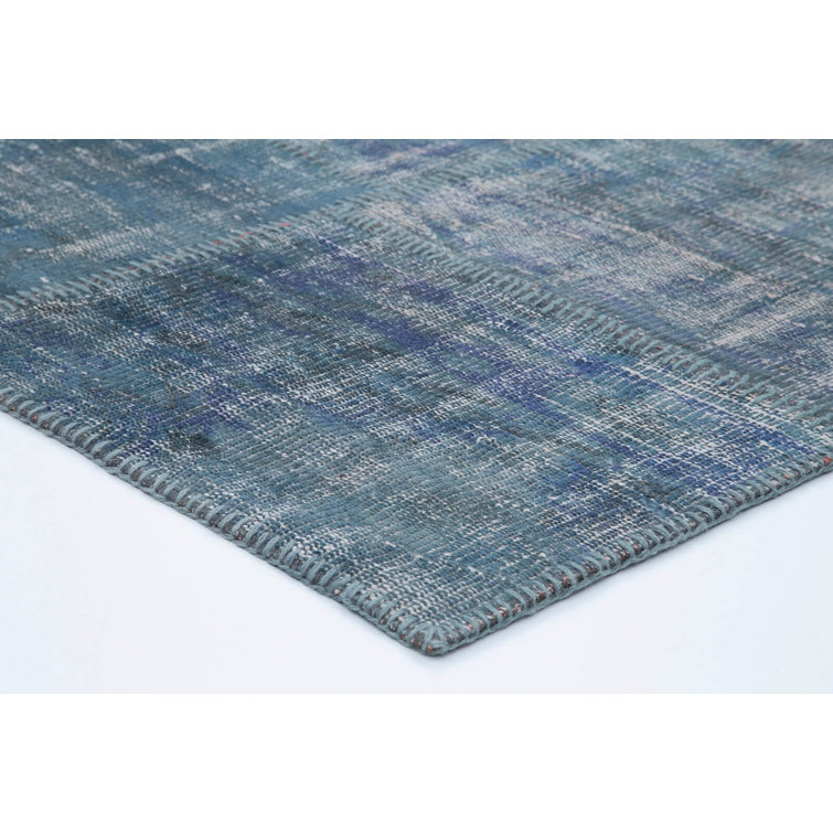 Blue Elephant Hand Knotted Blue Rug Wayfair.co.uk